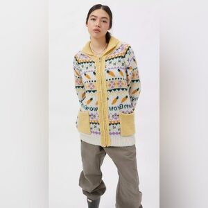 Urban Outfitters Kimchi Blue Sprouted Zip-Front Cardigan XS/S